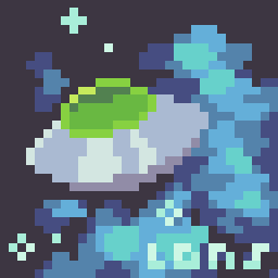 "UFO (For Starving Artists)" Pixel Art, 2024