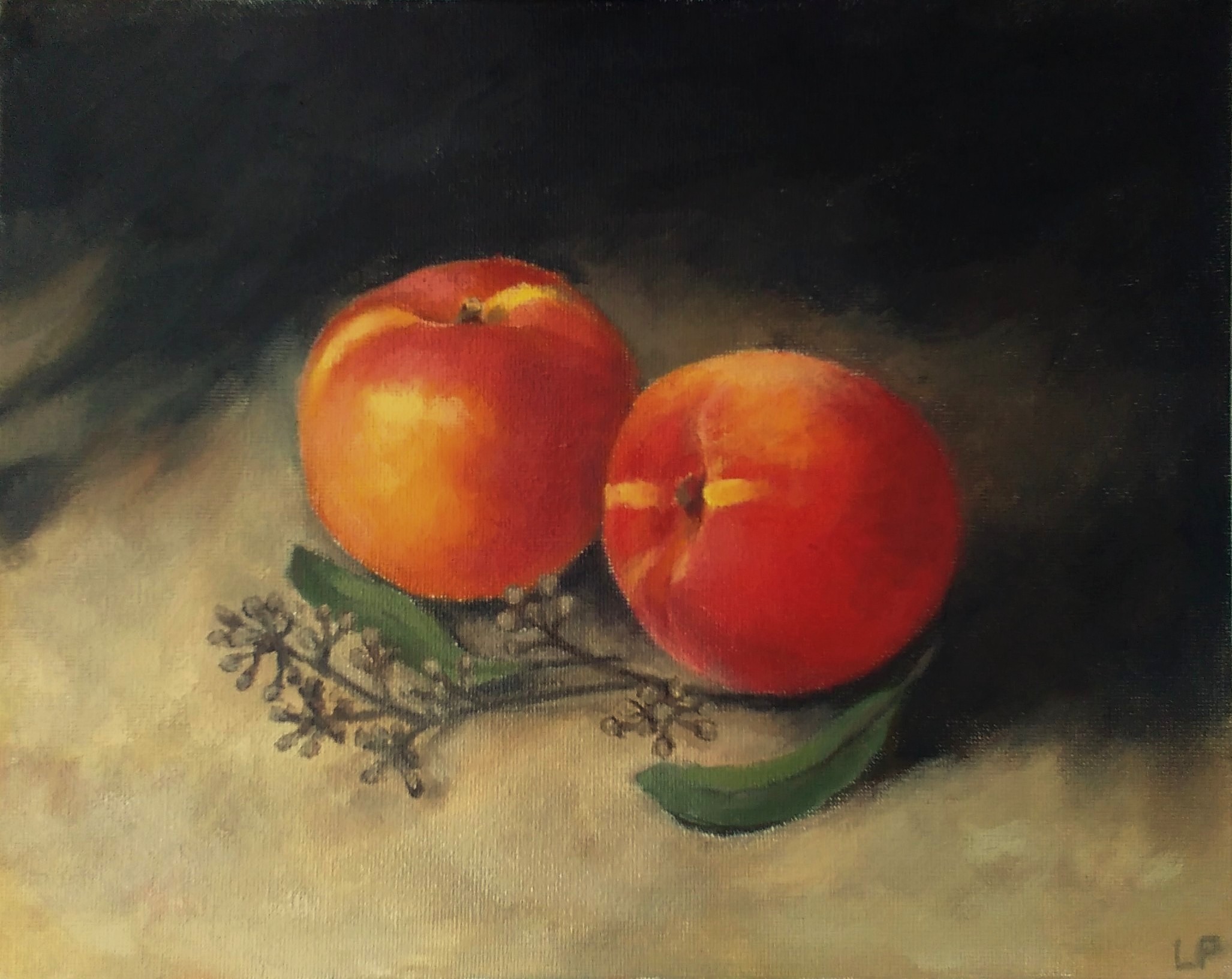 "Peach," Oil on Canvas Board, 2025