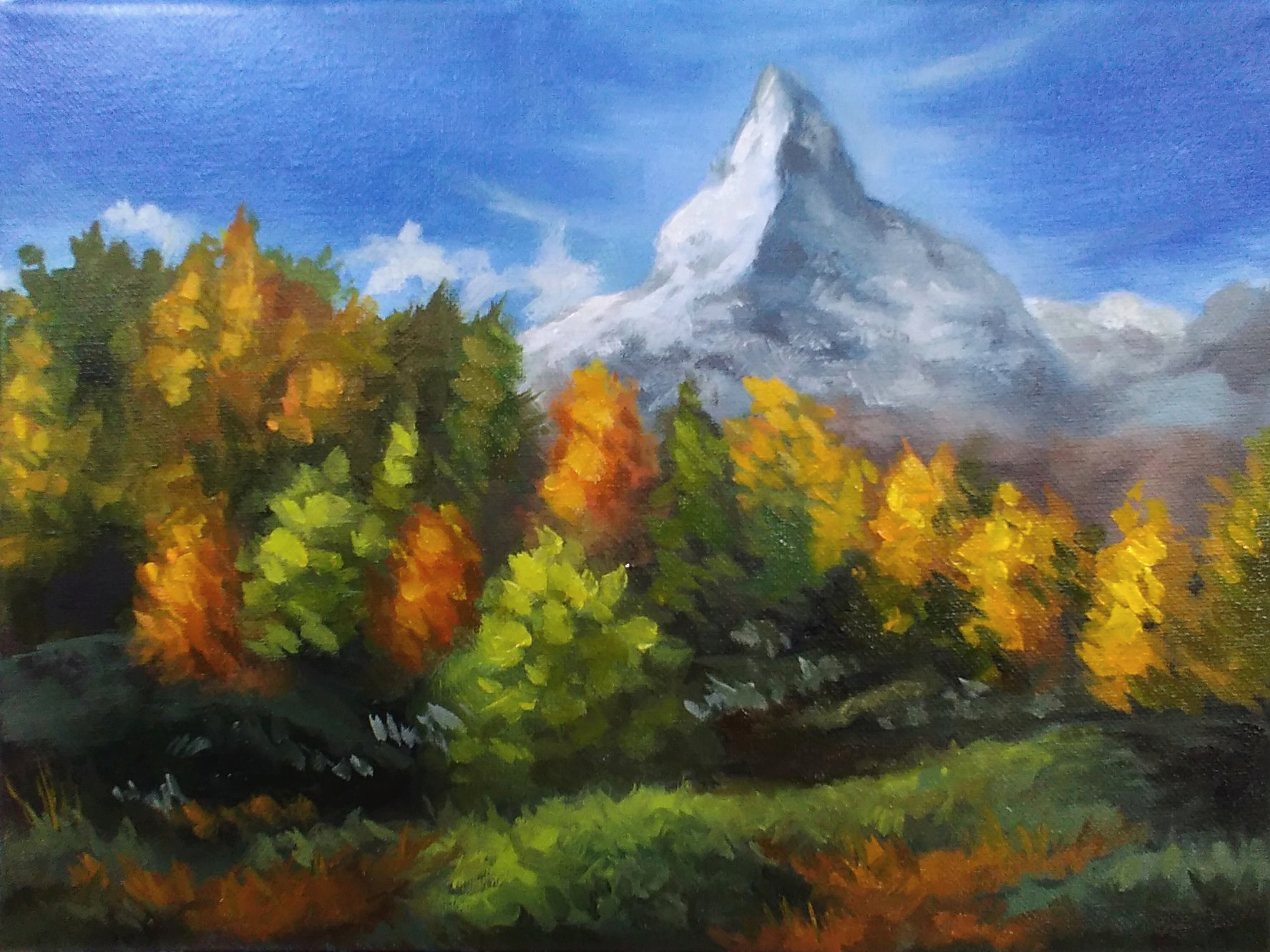 "Impressionist Landscape," Oil on Stretched Canvas, 2024