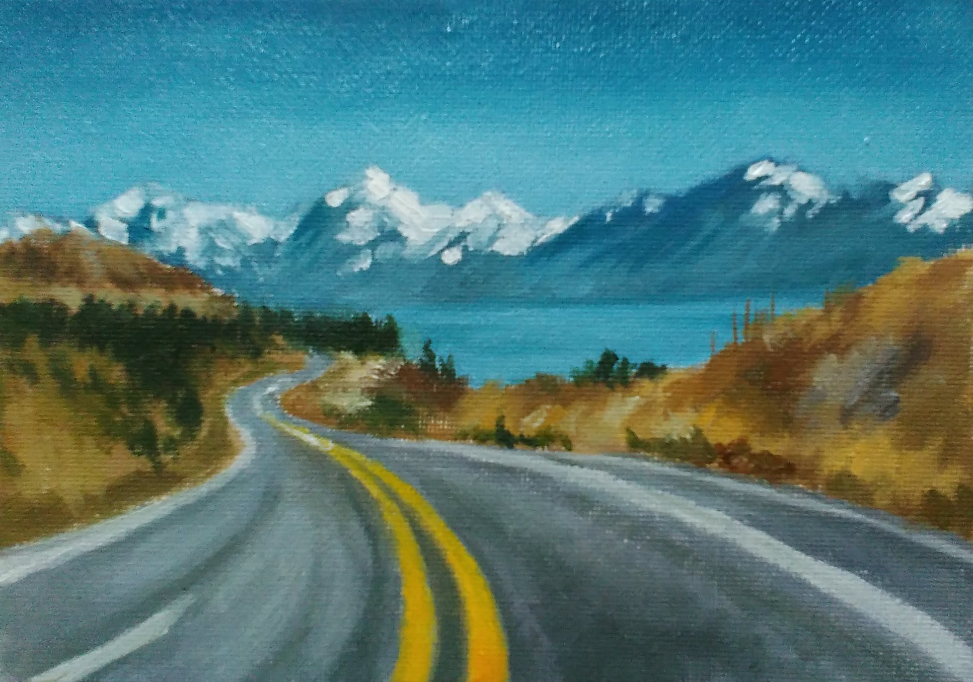 "Mini Landscape," Oil on Canvas Board, 2025